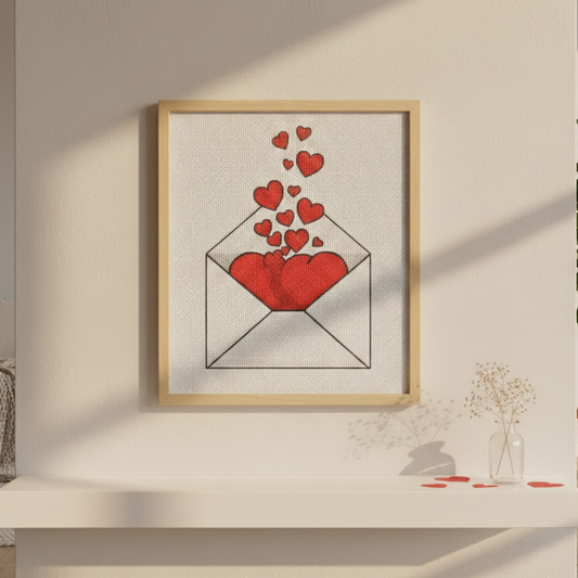 Love Letter Envelope Cross Stitch Pattern – Digital PDF Download
