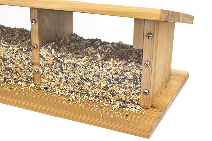 Handcrafted Modern Wooden Window Bird Feeder – Nature-View Birding Station