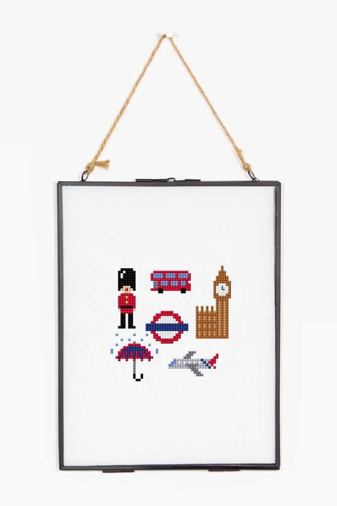 Paris Landmarks Cross Stitch Pattern Digital Download French Motif Embroidery Instant DIY Craft Eiffel Tower Hoop Art File