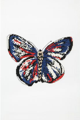 Butterfly Cross Stitch PDF Pattern Instant Download Insect Embroidery Modern Linen Pillow DIY Craft File