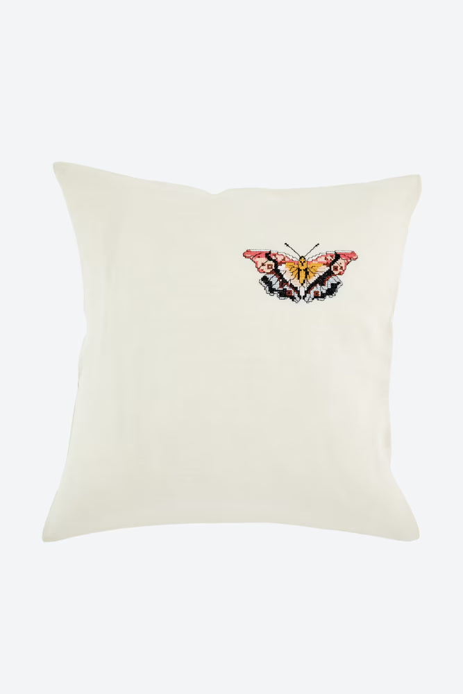 Vibrant Monarch Butterfly Cross Stitch Kit – Complete DIY Embroidery Set