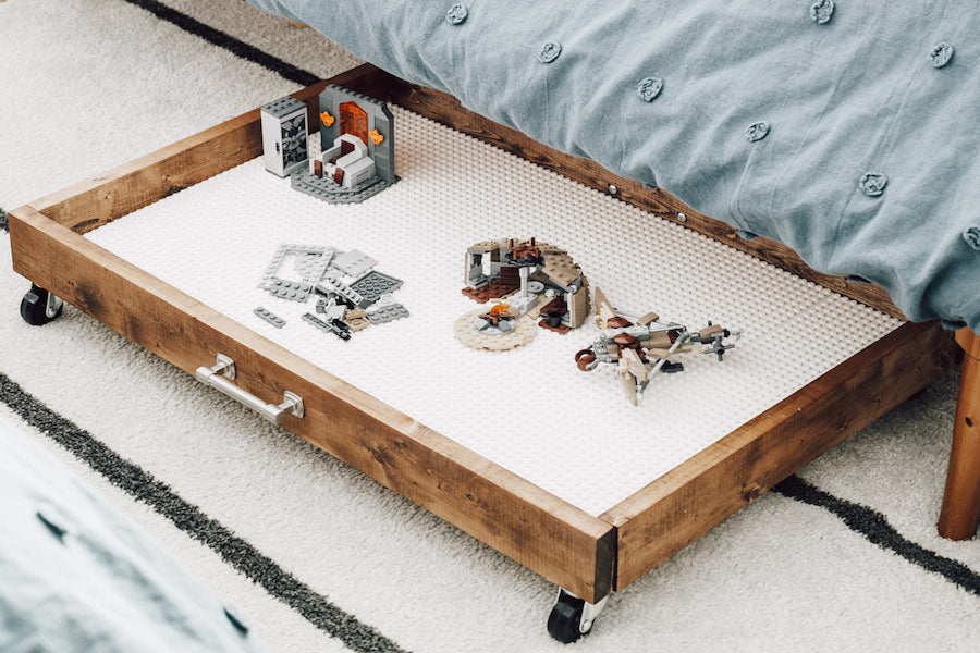 Handcrafted Rolling LEGO® Storage Tray – Under-Bed Play Station & Organizer