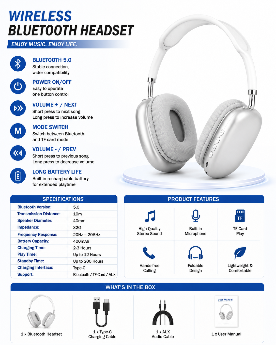 P9 Wireless Headphones
