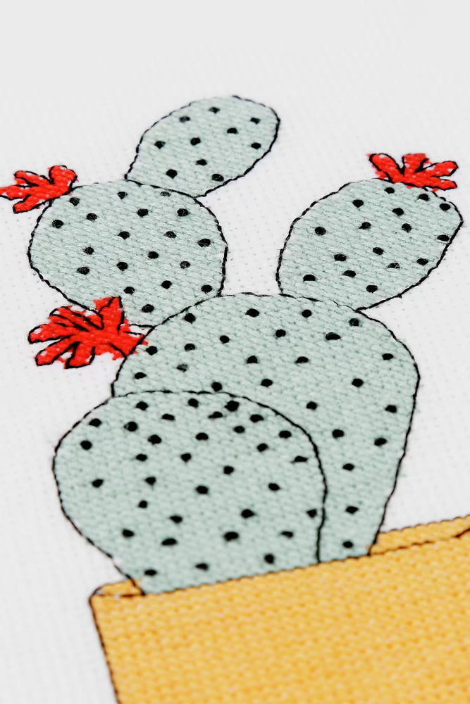 Blooming Cactus Cross Stitch Pattern Digital Download Desert Plant Embroidery Instant DIY Craft Boho Botanical Decor File