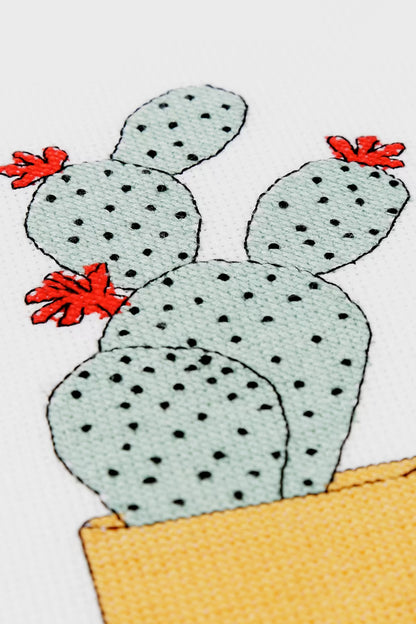 Blooming Cactus Cross Stitch Pattern Digital Download Desert Plant Embroidery Instant DIY Craft Boho Botanical Decor File