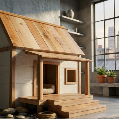 DIY Modern Farmhouse Dog House with Porch Plans – Instant Digital Download