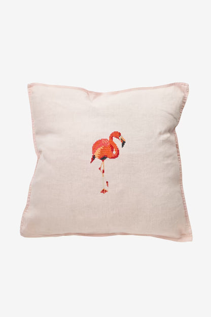 odern Tropical Bird Cross Stitch Digital File Pink Flamingo DIY Needlepoint Pattern Instant Download Summer Art Craft