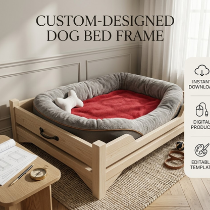 DIY Custom Wooden Dog Bed Frame Plans – Instant Digital Download