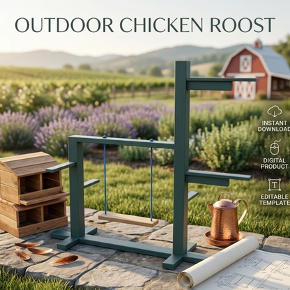 DIY Outdoor Chicken Roost & Swing Woodworking Plans – Instant Digital Download