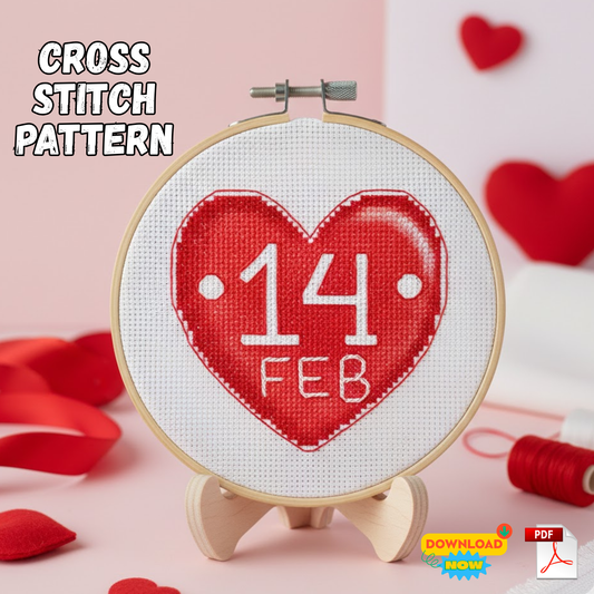 Heart – Cross Stitch Pattern – Digital PDF Download