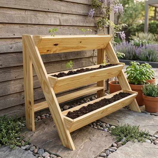3-Tier Vertical Garden Planter DIY Build Plans - PDF Digital Download