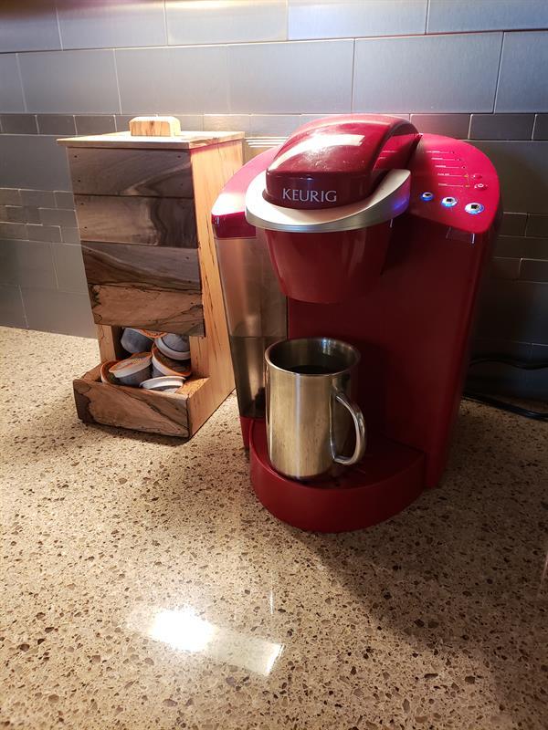 Handcrafted Spalted Wood Coffee Bean or Pet Food Dispenser – Rustic Kitchen Storage