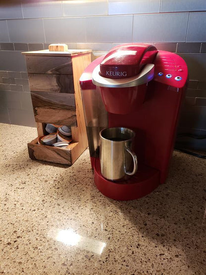 Handcrafted Spalted Wood Coffee Bean or Pet Food Dispenser – Rustic Kitchen Storage