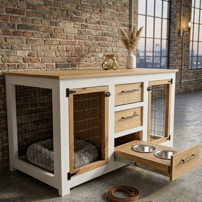 DIY Dog Crate Console & Pull-Out Feeding Station Plans – Instant Digital Download