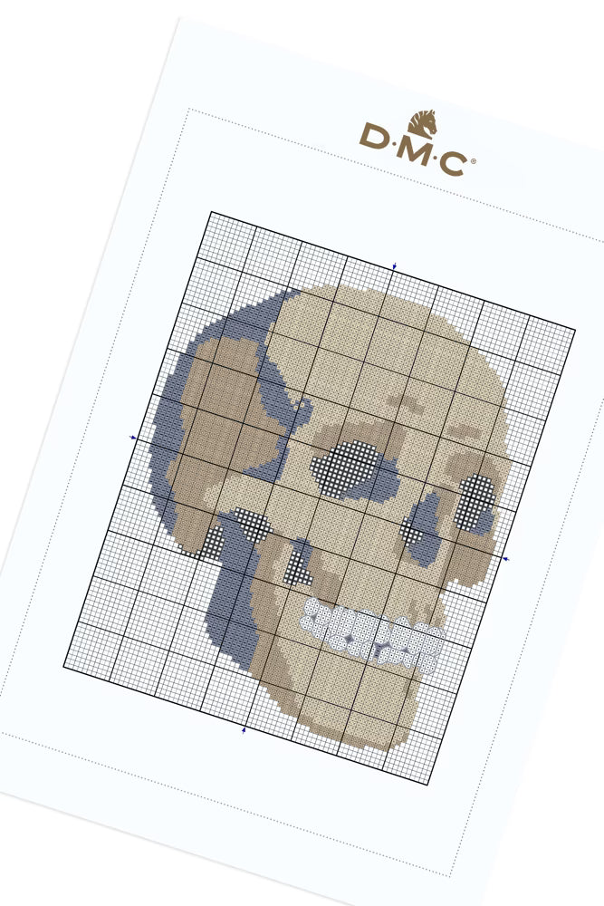 Gothic Skull Cross Stitch Pattern Digital Download Human Anatomy Embroidery Hoop Art Instant DIY Craft Spooky Halloween Decor