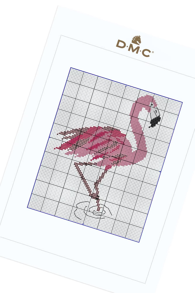Pink Flamingo Cross Stitch Pattern Digital Download Tropical Bird Embroidery Instant DIY Craft Summer Decor File