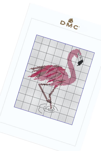 Pink Flamingo Cross Stitch Pattern Digital Download Tropical Bird Embroidery Instant DIY Craft Summer Decor File