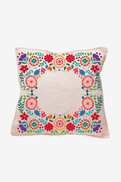 Colorful Folk Art Floral Neckline Cross Stitch Pattern Digital Download Vibrant Embroidery Instant DIY Craft Clothing Motif File