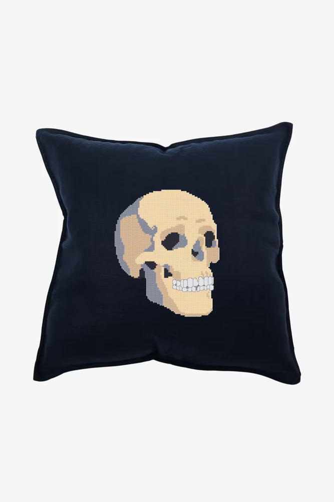 Gothic Skull Cross Stitch Pattern Digital Download Human Anatomy Embroidery Hoop Art Instant DIY Craft Spooky Halloween Decor