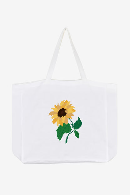 Bright Sunflower Cross Stitch Pattern Digital Download Floral Embroidery Hoop Art Instant DIY Craft Modern Botanical Needlepoint File