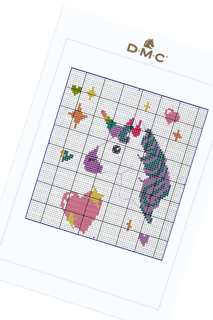 Rainbow Unicorn Cross Stitch PDF Pattern Instant Download Magical Kids Room Hoop Art Modern Cute Embroidery DIY Craft File