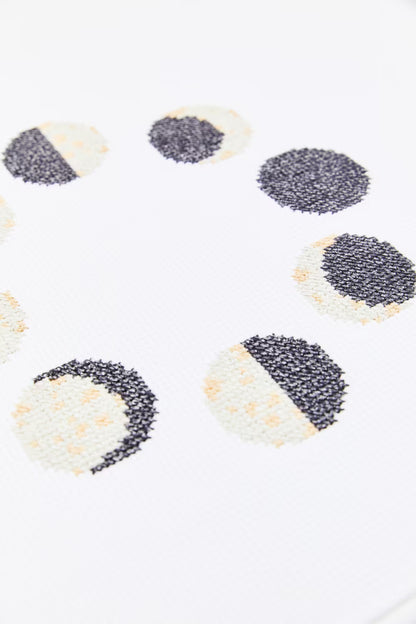 Celestial Moon Phases Cross Stitch Pattern Digital Download Boho Night Sky Embroidery Instant DIY Craft File Minimalist Decor