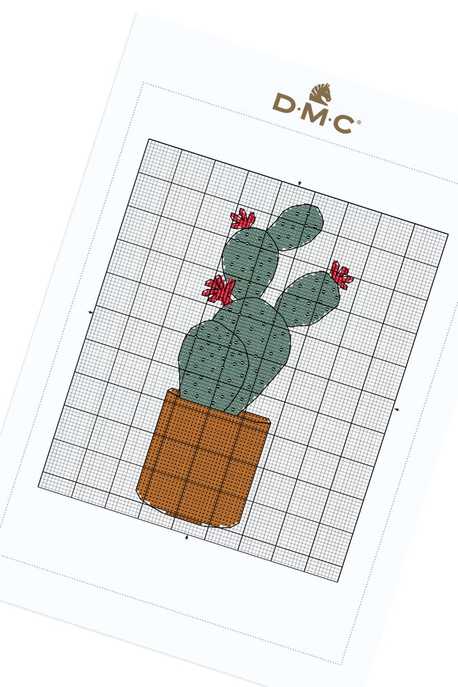Blooming Cactus Cross Stitch Pattern Digital Download Desert Plant Embroidery Instant DIY Craft Boho Botanical Decor File