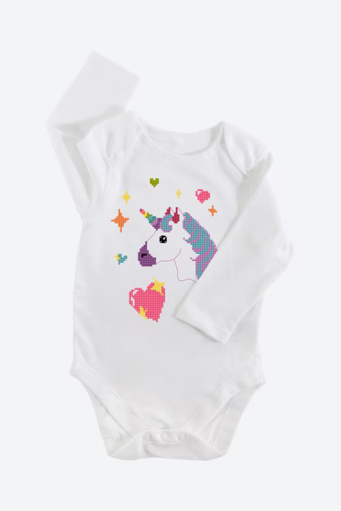 Rainbow Unicorn Cross Stitch PDF Pattern Instant Download Magical Kids Room Hoop Art Modern Cute Embroidery DIY Craft File