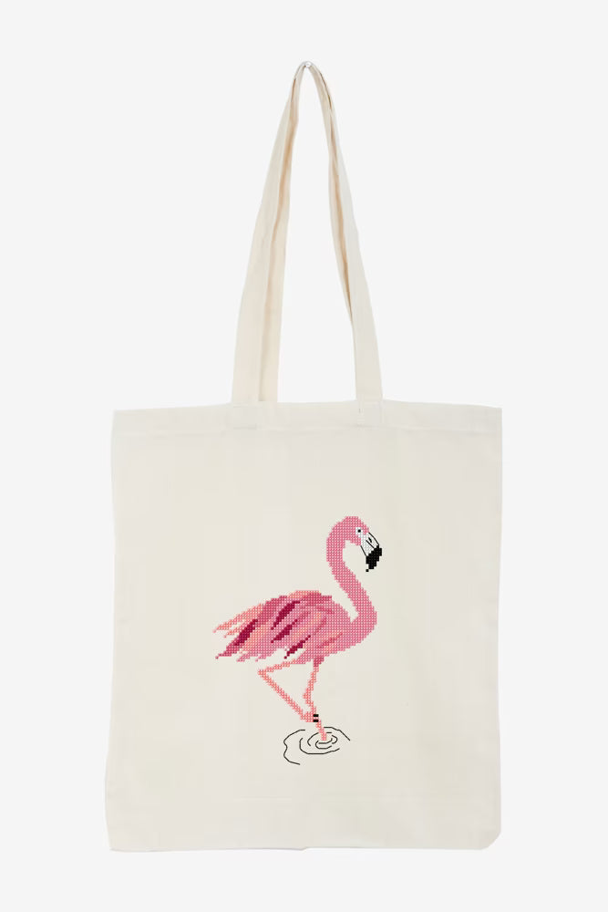 Pink Flamingo Cross Stitch Pattern Digital Download Tropical Bird Embroidery Instant DIY Craft Summer Decor File