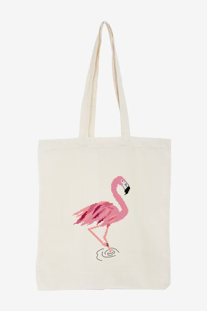 Pink Flamingo Cross Stitch Pattern Digital Download Tropical Bird Embroidery Instant DIY Craft Summer Decor File