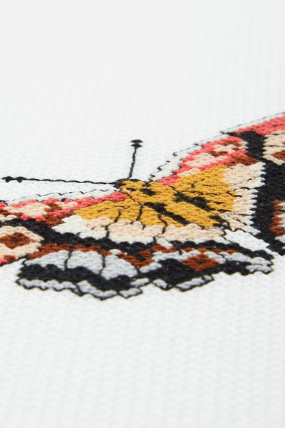 Vibrant Monarch Butterfly Cross Stitch Kit – Complete DIY Embroidery Set