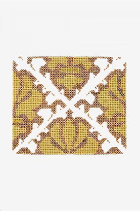 Vintage Damask Embroidery Pattern Digital Download Geometric Floral Table Linen Chart Instant DIY Craft File