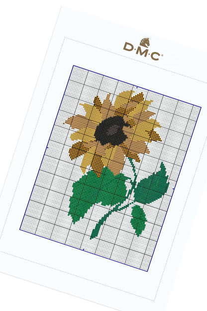 Bright Sunflower Cross Stitch Pattern Digital Download Floral Embroidery Hoop Art Instant DIY Craft Modern Botanical Needlepoint File