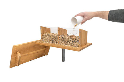 Handcrafted Modern Wooden Window Bird Feeder – Nature-View Birding Station