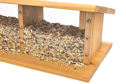 Handcrafted Modern Wooden Window Bird Feeder – Nature-View Birding Station