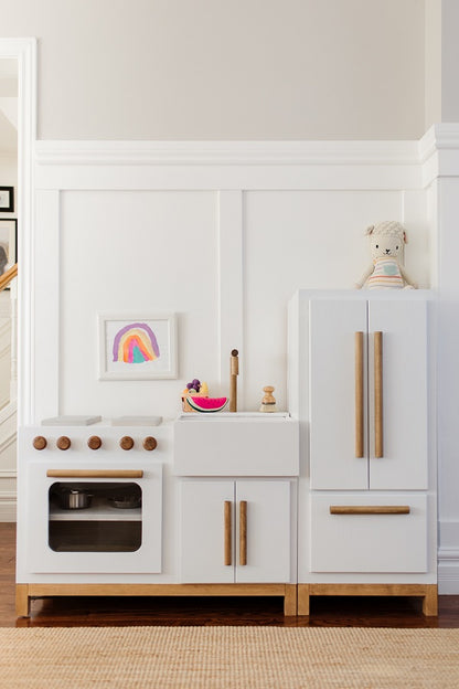 Handcrafted Modern Wooden Play Kitchen – Heirloom-Quality Kids' Kitchenette
