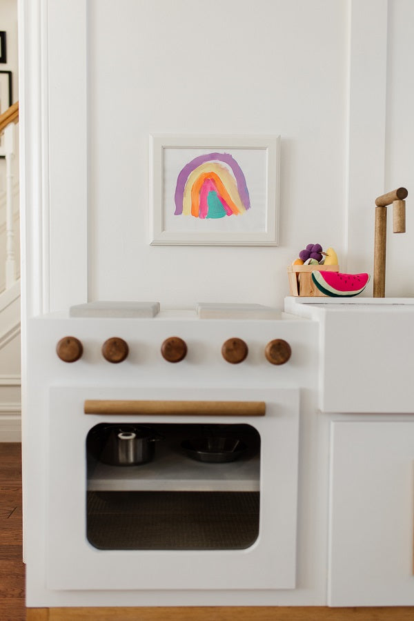 Handcrafted Modern Wooden Play Kitchen – Heirloom-Quality Kids' Kitchenette