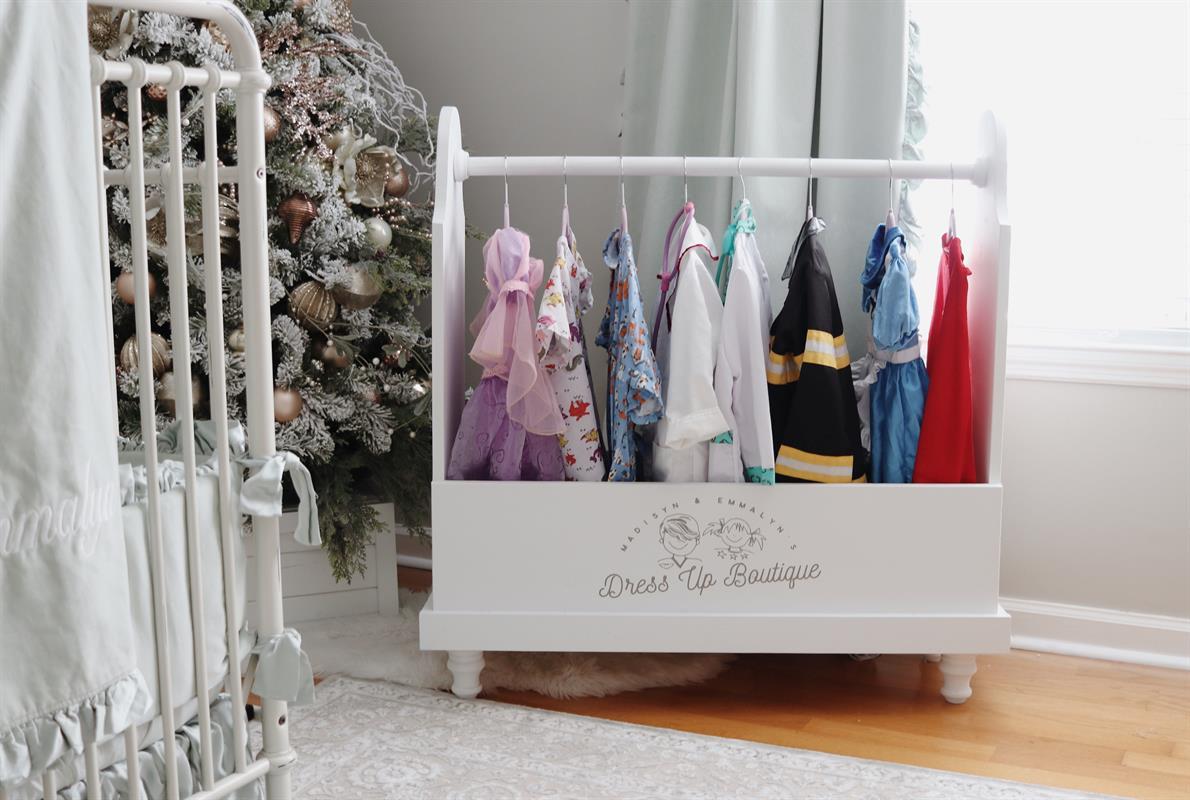 Customizable Handcrafted Wooden Dress-Up Boutique Trunk