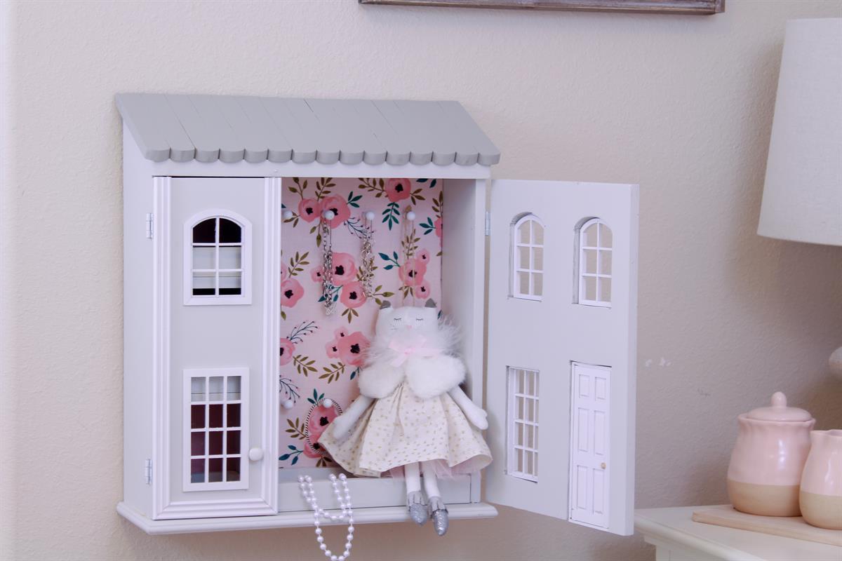 Handcrafted Dollhouse-Style Wall-Mounted Jewelry Organizer