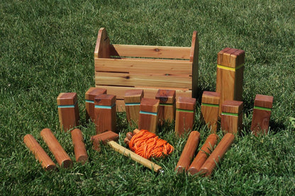 Handcrafted Wooden Kubb Game Set – Premium Lawn & Backyard Family Game