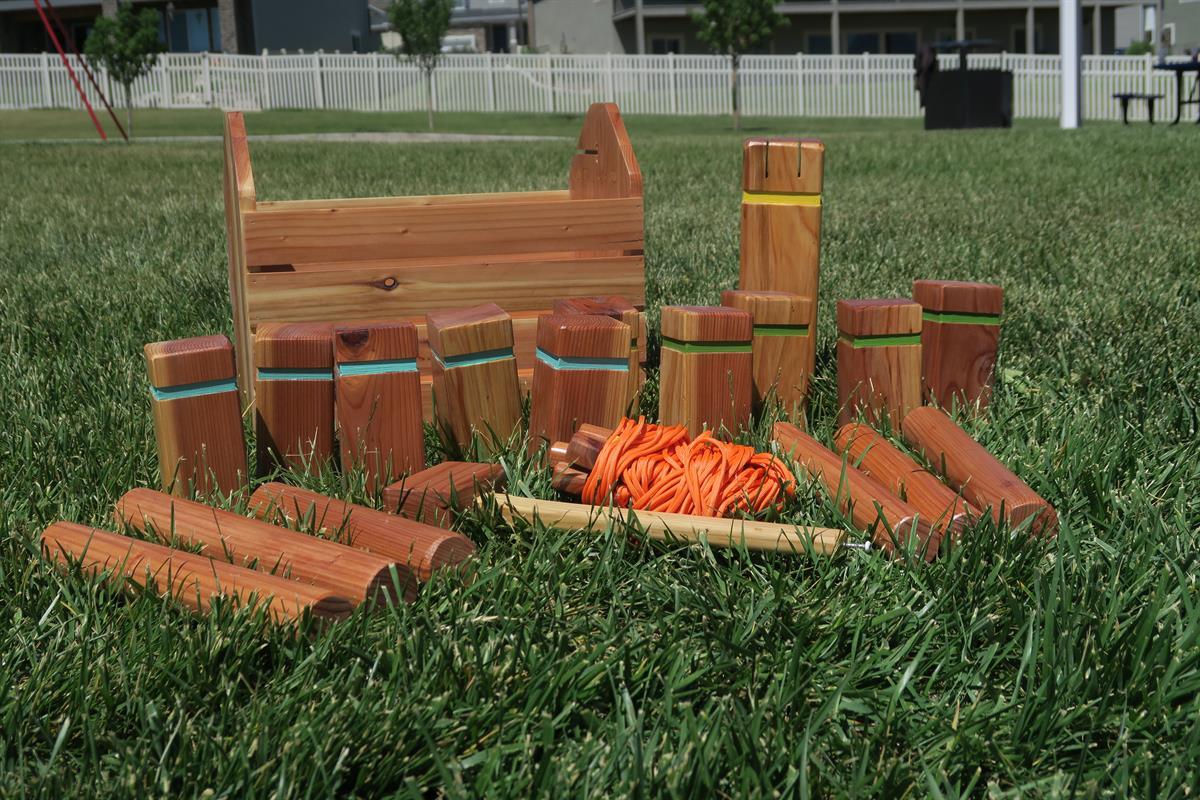 Handcrafted Wooden Kubb Game Set – Premium Lawn & Backyard Family Game