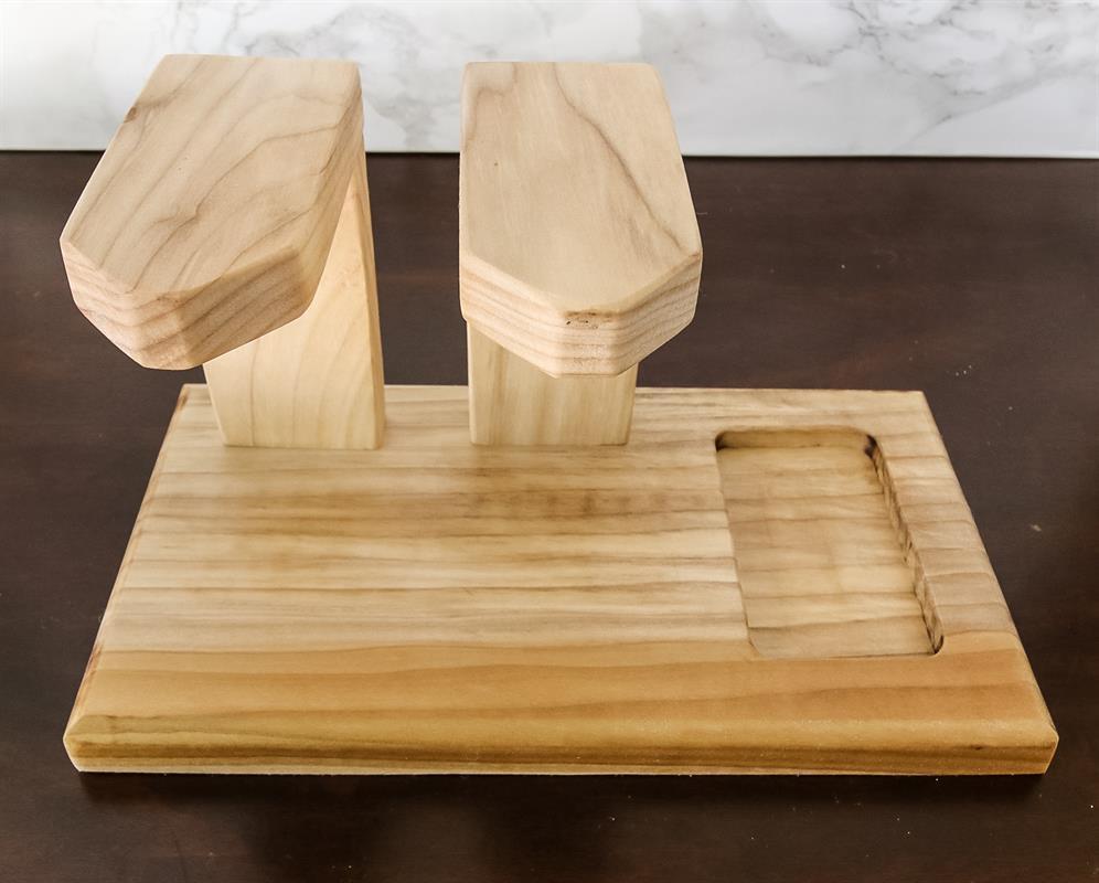 Handcrafted Wooden Men’s Valet Tray – Bedside EDC Organizer