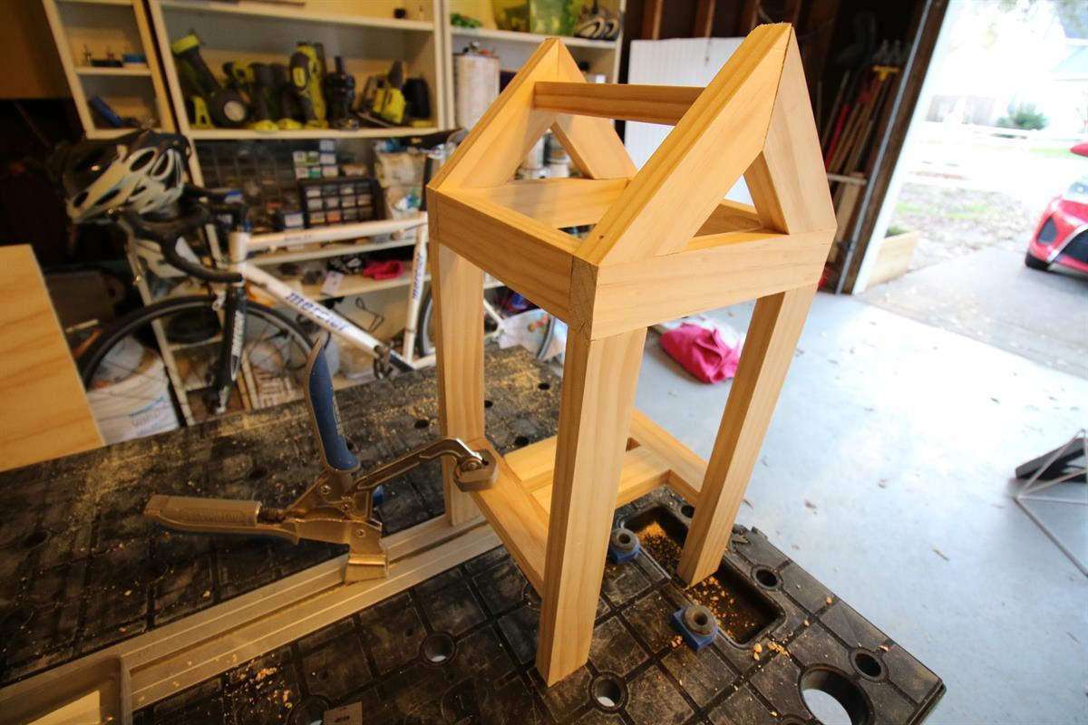 Handcrafted Modern A-Frame Wooden Decorative Lantern