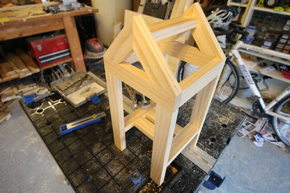 Handcrafted Modern A-Frame Wooden Decorative Lantern