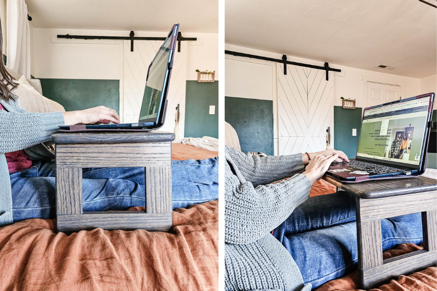 Handcrafted Wooden Laptop Bed Tray – Ergonomic Portable Workstation