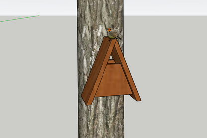 Handcrafted Modern A-Frame Wooden Birdhouse – Rustic Garden Sanctuary