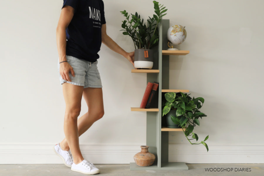 Modern Tiered Wooden Plant Stand – Vertical Floor Display Shelf