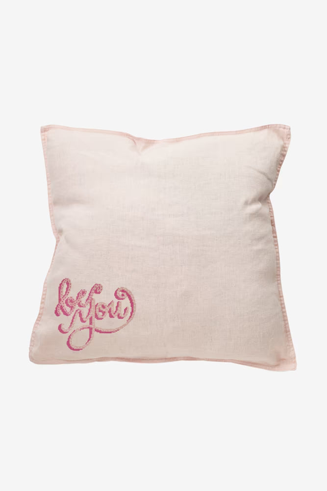Be You" Pink Cursive Cross Stitch Pattern Digital Download Motivational Quote Embroidery Instant DIY Craft File