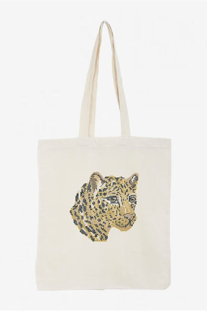 Leopard Head Cross Stitch Pattern Digital Download Wild Animal Embroidery Hoop Art Instant DIY Craft Modern Safari Decor