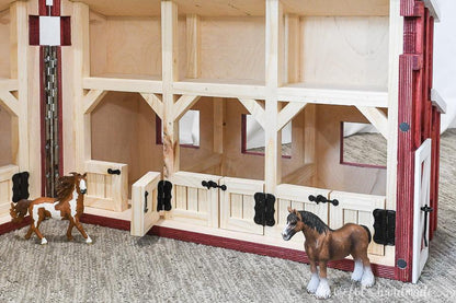 Handcrafted Wooden Toy Barn – Heirloom-Quality Dollhouse & Farm Playset